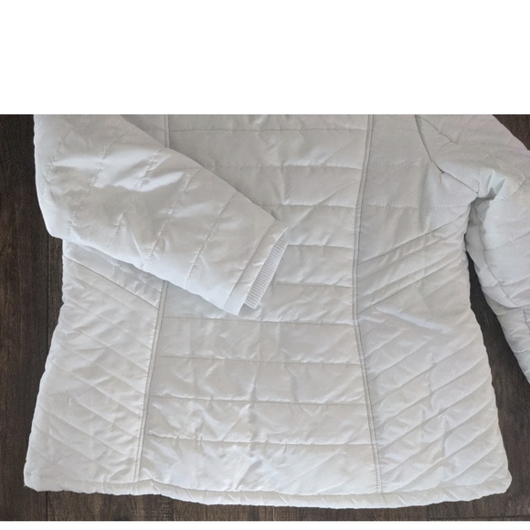 DETAILS INTL Womens White Puffer Jacket/Coat w/ Gray Sweatshirt Hood - Size XXL. - Picture 16 of 16